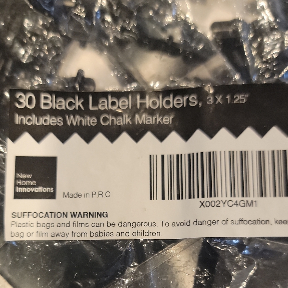 Amazon Black Label Holders with White Chalk Marker